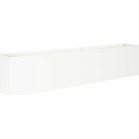 Cache-pot de jardin Blanc 280 x 40 x 60 cm Acier laminé à froid vidaXL