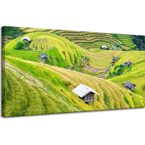 Stampa su tela Natura Terrazze agricole 120x60 cm