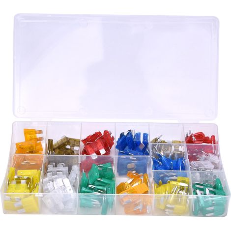 220 Pcs Blade Fuse Kit Small Standard Car Fuse Assortment Kit 530A (1/5)