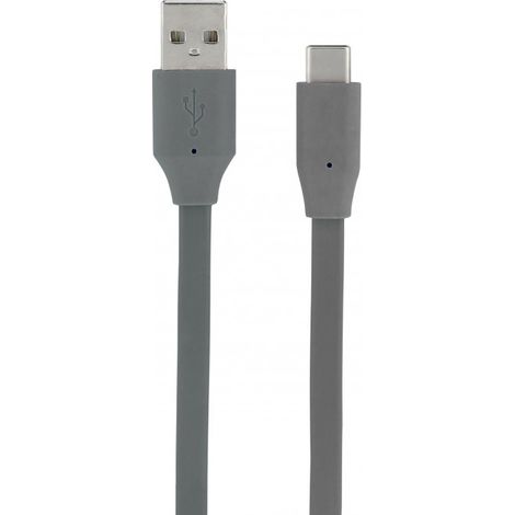 Câble USB-C /USB-A plat 1 m - gris sidéral