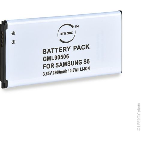 NX - Batterie téléphone, smartphone, GSM pour Samsung S5 3.85V 2800mAh - EB-B900BCEB-B9