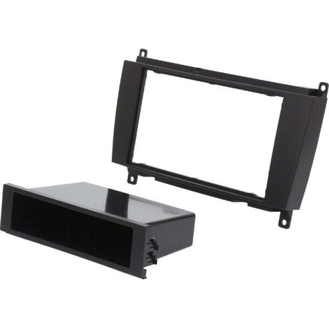 Facade Autoradio FA526 Compatible avec Mercedes CLK 04-10 2Din avec vide poche