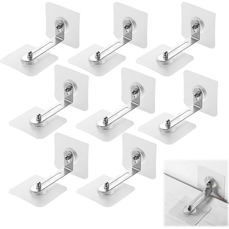 LaBlanc - Kit de anclajes de seguridad para muebles, paquete de 8 anclajes antivuelco para proteger a bebés y mascotas, soporte de pared resistente para armarios, cómodas y estantes, sin necesidad de  (1/5)