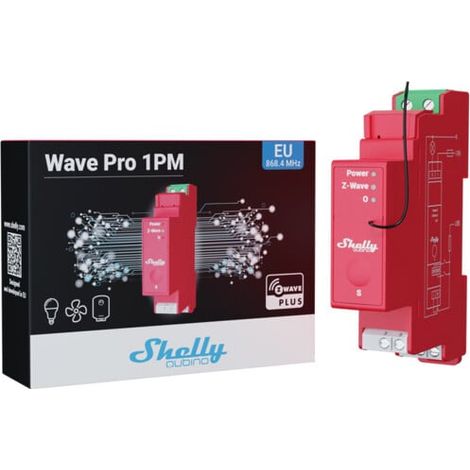 Shelly Relais Wave Pro 1PM max 16A Z-Wave DIN-Rail