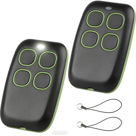 Télécommande Universelle - 4 Boutons Programmables - Fréquence 250 à 913 MHz - Pour Portails Portes de Garage Volets Roulants - 2 Pièces (1/5)