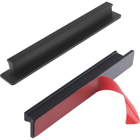 Lot de 2 poignées adhésives en alliage d'aluminium de 180 mm pour portes coulissantes de grange pour fenêtre, tiroir, armoire (1/5)