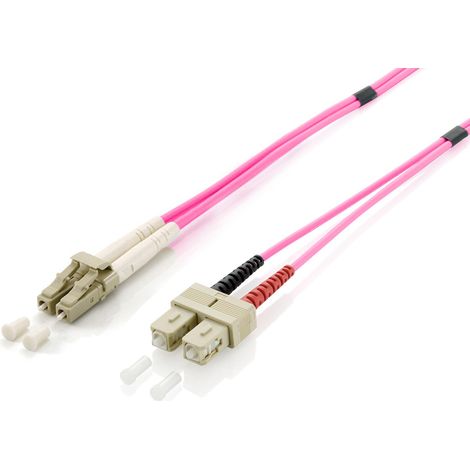equip 255536 LWL-Patchkabel HF LC/LC 50/125µ duplex OM4 10m violett
