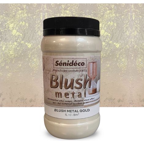 Peinture métallisée effet nuage – BLUSH METAL Kit Sous-couche Beige + Gel Gold pour
12m² (1/5)