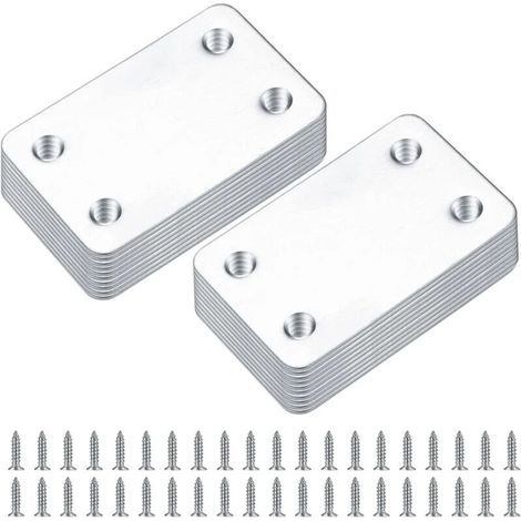 20 pieces flat perforated assembly Plates, fixed straight Plates, connectors flat Equerre Fixatio, connector connecting Plates (1/5)