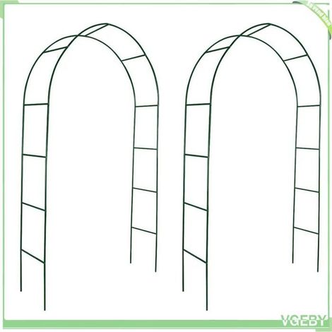 Arche de jardin - FAFEICY - 40776 - 140 x 39 x 240 cm - Vert foncé - Fer (1/5)