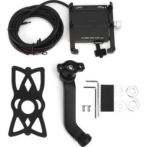 Support de Téléphone pour Vélo et Moto avec Anneau de Serrage et Charge sans Fil (1/5)