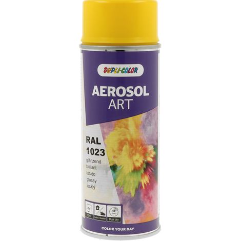 DUPLI-COLOR - Peinture spray ART RAL 1023 Brillant - 741029 - Ce produit de marque DUPLI COLOR est neuf.