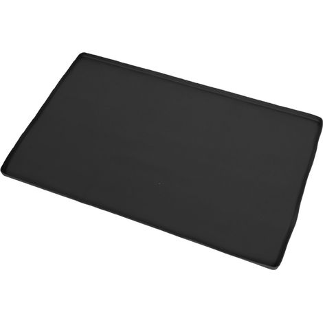 Bac égouttement huile silicone, étanche anti-fuite, loquet automobile sous sol garage, noir plat 1 (1/4)
