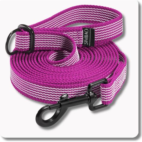 Correa antideslizante ajustable ROSA - 3m, 76MM - perro 10-25kg (1/5)