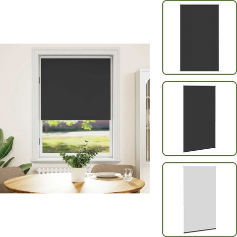 Verdunkelungsrollo Verdunklungsrollo 80 x 175 cm schwarz - Blickdichtes Rollo - Fensterdekoration - Vorhang - Raffstore - Gardine (1/5)