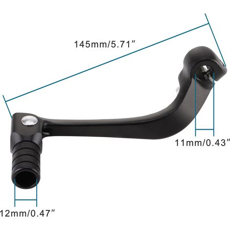 Aluminum folding gear shift lever, compatible with CRF110 off-road vehicle gear shift lever, and black for most models. (1/4)