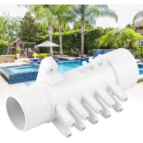 Collecteur pour spa (PVC) – 1,5 pouce, 10 ports (10 mm) – Pour spas, bains à remous et piscines – Résistant et durable (1/4)