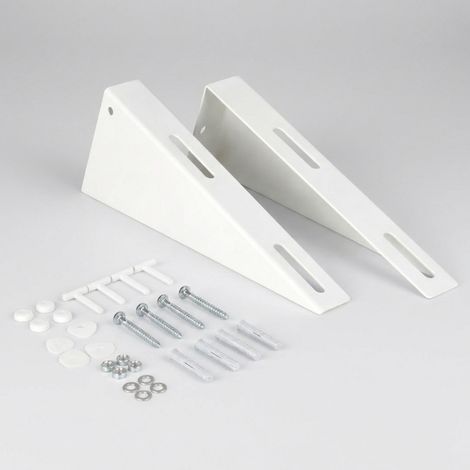 Coppia mensole per fissaggio lavabo disabili con kit completo – Bianco