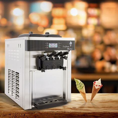 Macchina per gelati Sihao Commercial Soft Serve Macchina per gelati 3 gusti 20-28 L/h (1/5)