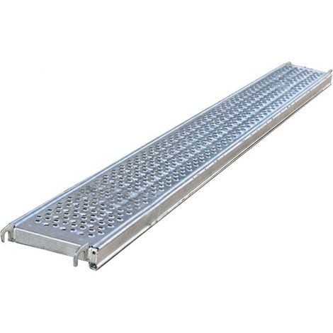 9 Stück Gerüstbühne aus Stahl 3,00m x 0,37m, Stahlbühne für Fassadegerüste oder Maurergerüste, Belastung 300kg/m2 - 250700300/09