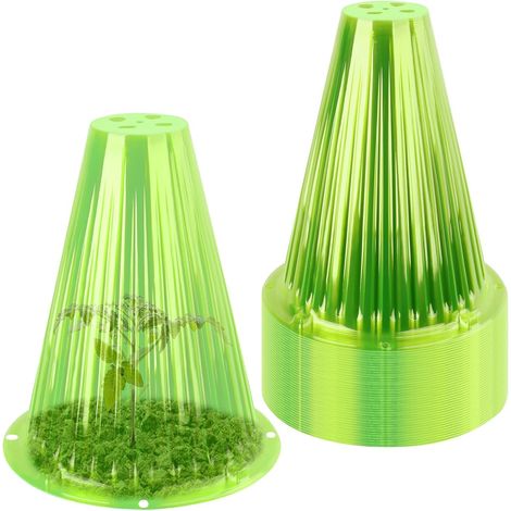 30 Pièces Cloches pour Plantes de Jardin, 24CM x 20CM Couvercle de Cloche en Plastique pour Plante Réutilisable Mini Serre pour Protection Contre Soleil Neige Gel Oiseaux Insectes (Vert) (1/5)