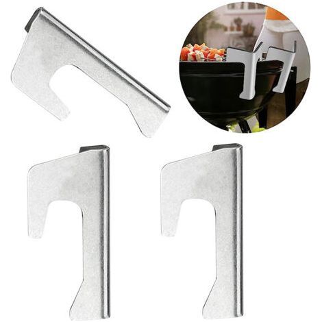 Set mit 3 Grillplatten-Abstandshaltern, universelle Grillplatten-Abstandshalter aus Edelstahl, langlebige Abstandshalter für Grillplatten, BBQ-Scheiben und Grillplatten (1/5)