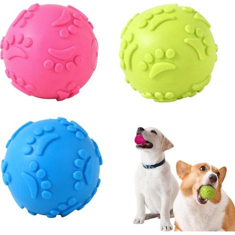 Juego de 3 piezas: Pelota sonido, Pelota de juguete, Pelota sonido, Pelota de juguete sonido, Pelota interactiva, TPR, 6 cm, Rosa/Azul/Verde (1/5)