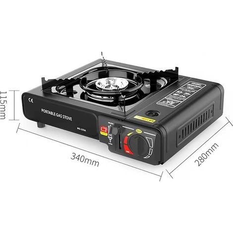 Fornello a gas portatile compatto da campeggio con custodia per il trasporto - Fornello versatile per barbecue, casa, uso interno ed esterno - ALTRO (1/3)