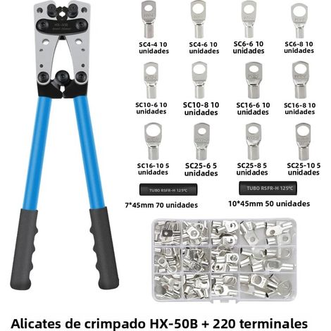 Outil de sertissage multifonctionnel pour tubes en acier au carbone et bornes de câbles de batterie. (1/4)