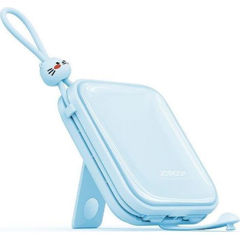 Joyroom Powerbank mit USB-C- und iPhone Kabel und Ständer Cutie Series 10000mAh 22,5W (JR-L008) Blau (1/5)