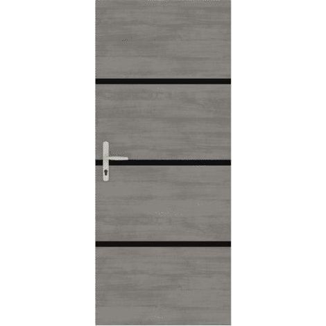 Nordlinger – Kit de rénovation porte intérieure RENO'PORTE – 4 placages bois thermocollant 85 x 50 cm – 3 profils aluminium finition noire 85 x 2 cm