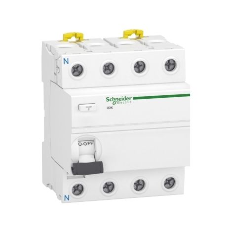 Schneider Electric – Disjoncteur différentiel 4P 25A 30mA Type A – Protection circuits électriques – Détection rapide des anomalies – Installation facile