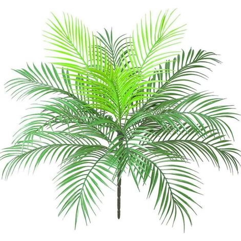 Künstliche Tropische Palmblattbusch Pflanze Grün Kunststoff Areca Palm 63 cm (1/5)
