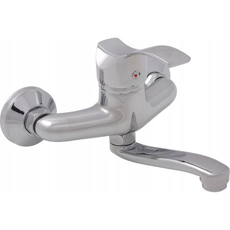 Robinet de lavabo mural chromé Argo