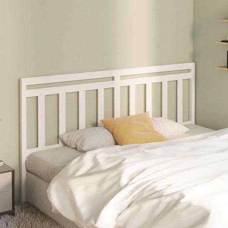 vidaXL Cabecero de cama madera maciza de pino blanco 186x4x100 cm (1/5)