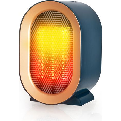 Heizlüfter 1200 W PTC Keramik 2 Geschwindigkeiten Kippschutz Blau (1/5)
