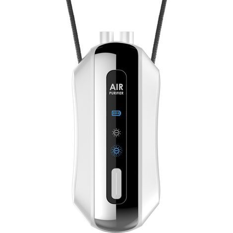 Purificador de aire ionizador, purificador de aire personal recargable - Portátil - Generador de iones negativos - Eficaz contra gérmenes y alérgenos (1/4)