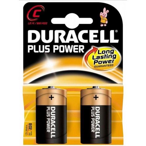 FPLUS pila duracell lr14 2 uds.alcalina , PILA DURACELL AAA LR14 PLUS POWER 2UDs.
Larga duracion.