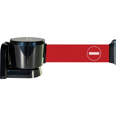 Enrouleur mural grande longueur avec sangle rouge sens interdit 12m x 50mm - 2811156 (1/2)