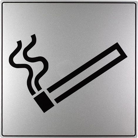 Plaque de porte Zone fumeur - Gamme Iso 7001 200x200mm - 4380179