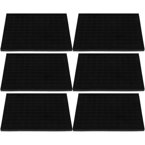 Inserts en mousse pour présentoirs à bagues, compatibles avec les boîtes à bijoux, lot de 6, noirs (1/5)