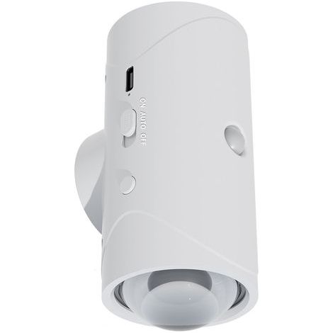 2 piezas capteur de mouvement veilleuse RGB colores cambiadores lámpara mural magnética aplique recargable 3000K 1500mAh batería para entrada corredor cámara negra (1/5)