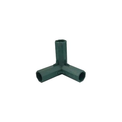 4er-Set Eckverbinder für Gartenrahmen, 3-fach, Eckverbinder für Gewächshäuser, Gewächshausrahmen, Möbelverbinder, 16 mm Innendurchmesser (rechtwinklig, 3-fach) - Crezuo (1/4)