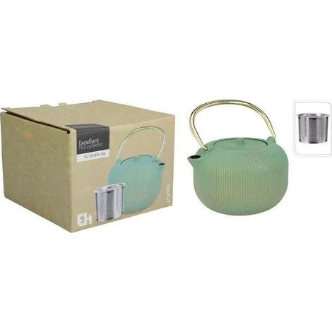 No-name Tetera de hierro fundido verde 1000 ml elegante