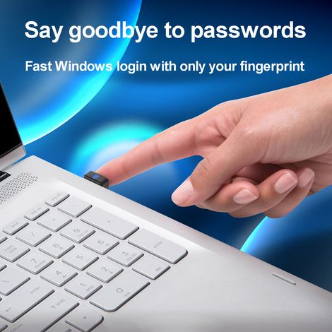 Lecteur d'empreintes digitales USB pour PC Windows 11 et Windows 10 (32/64 bits), compatible avec Windows Hello, pour ordinateurs portables, ordinateurs de bureau, ordinateurs tout-en-un et tablettes.