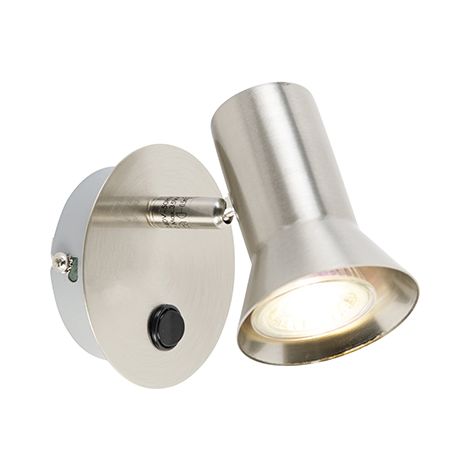 QAZQA Wall Spot Steel Swivel and Tiltable with Switch - Karin 1