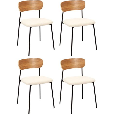 Lot de 4 Chaises Scandinaves "Loki" 71cm Blanc (1/5)