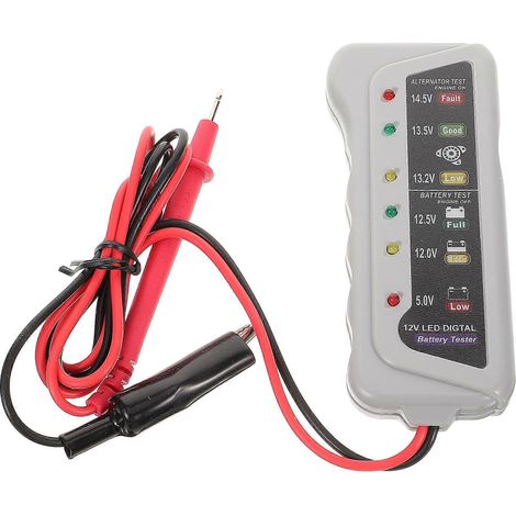 testeur de batterie automobile professionnel, outil de diagnostic automobile, analyseur de système de batterie automobile pour impression (gris clair)-12X4.5cm-Light Grey