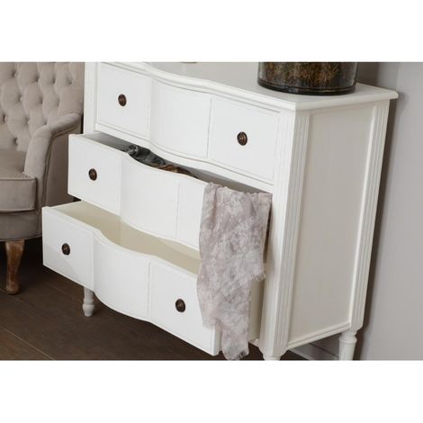 Amadeus - Commode 3 tiroirs en bois blanc L90 cm Agathe (1/5)