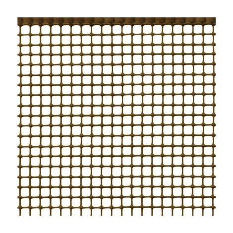 RETE PLASTICA BALCONE QUADRA TENAX - HDPE MARRONE MM 10X10 H.CM 100 ML 5